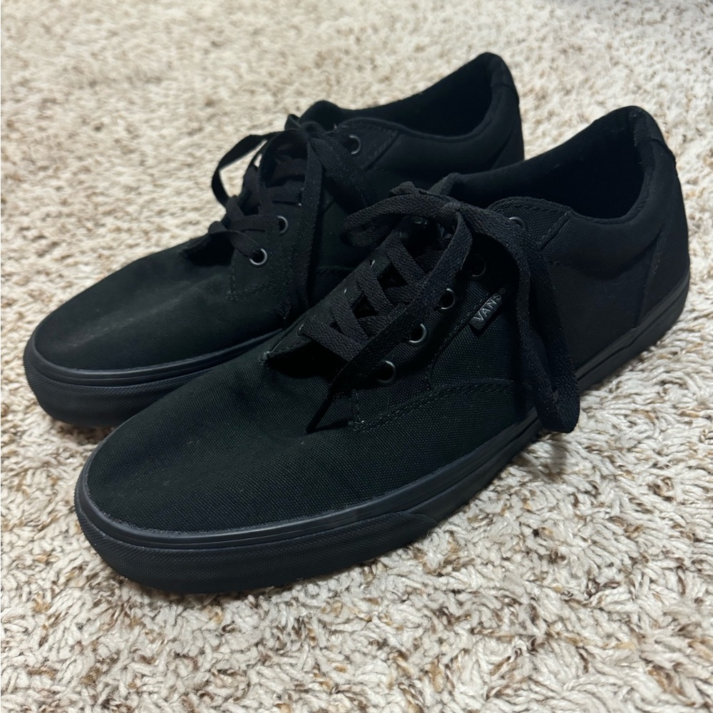Vans Black Shoes- Like New condition!!